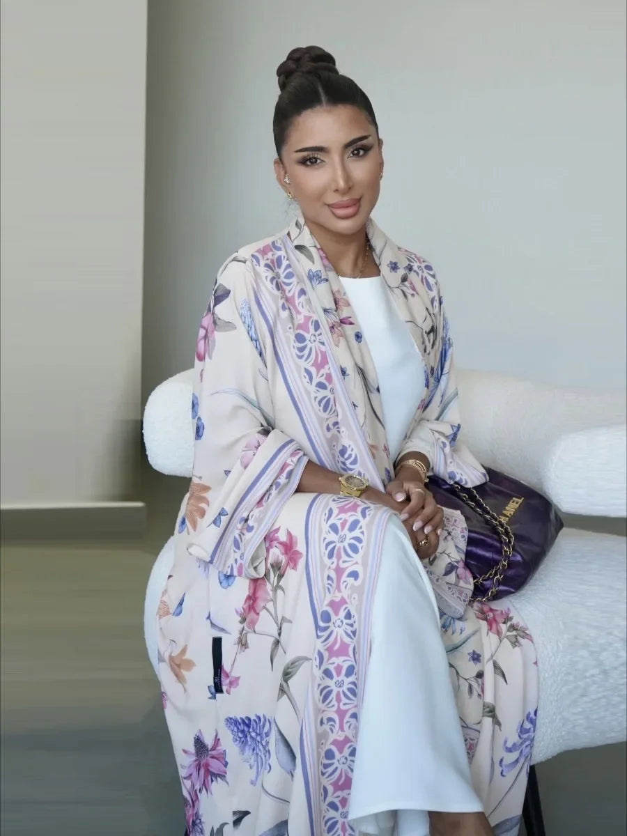 Open Cardigan Abaya Dress