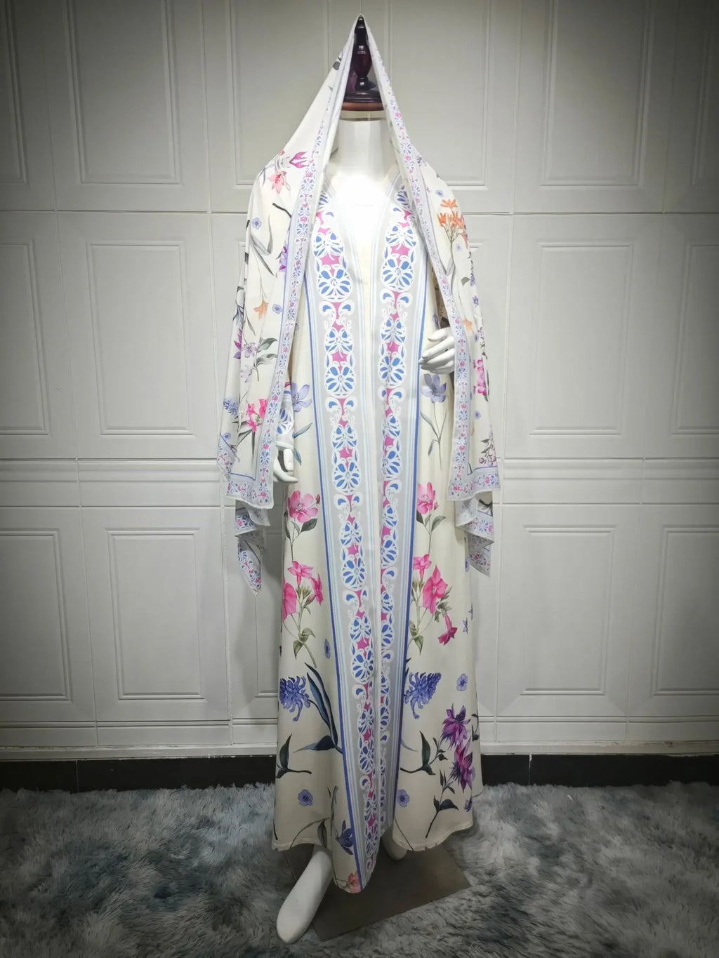 Open Cardigan Abaya Dress