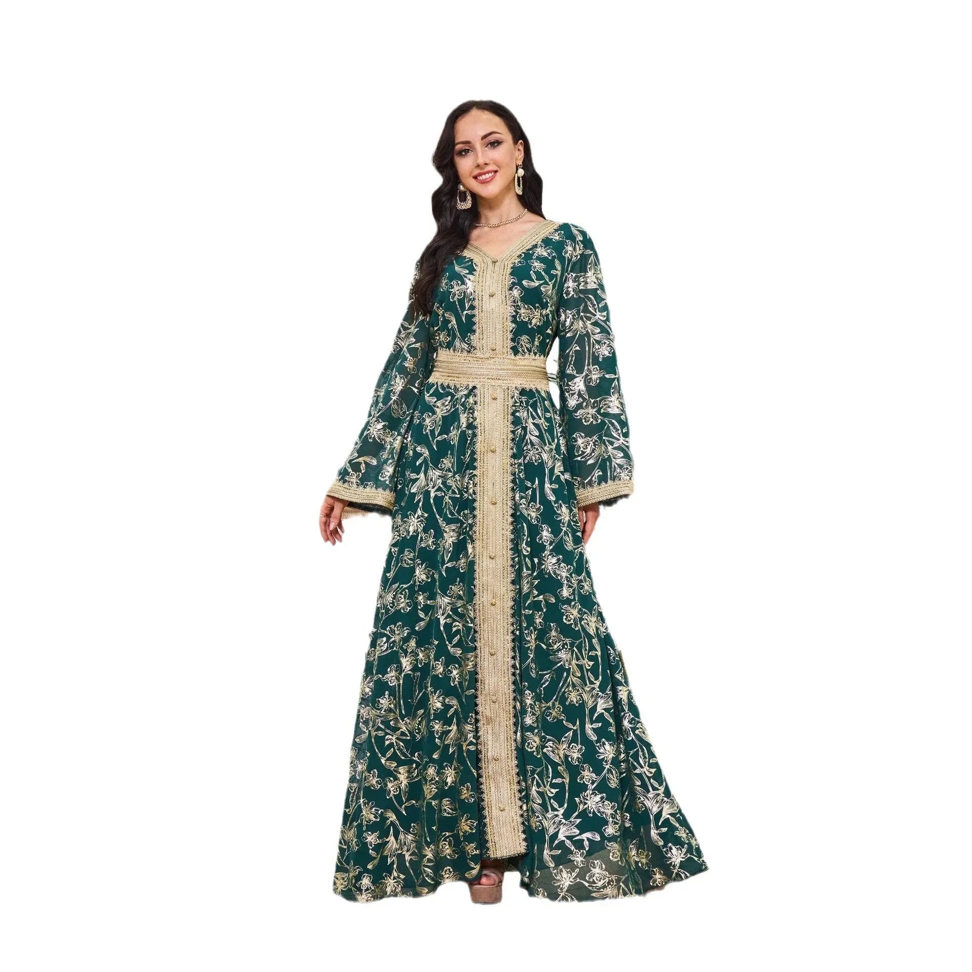 Beaded Dubai Abaya Dress