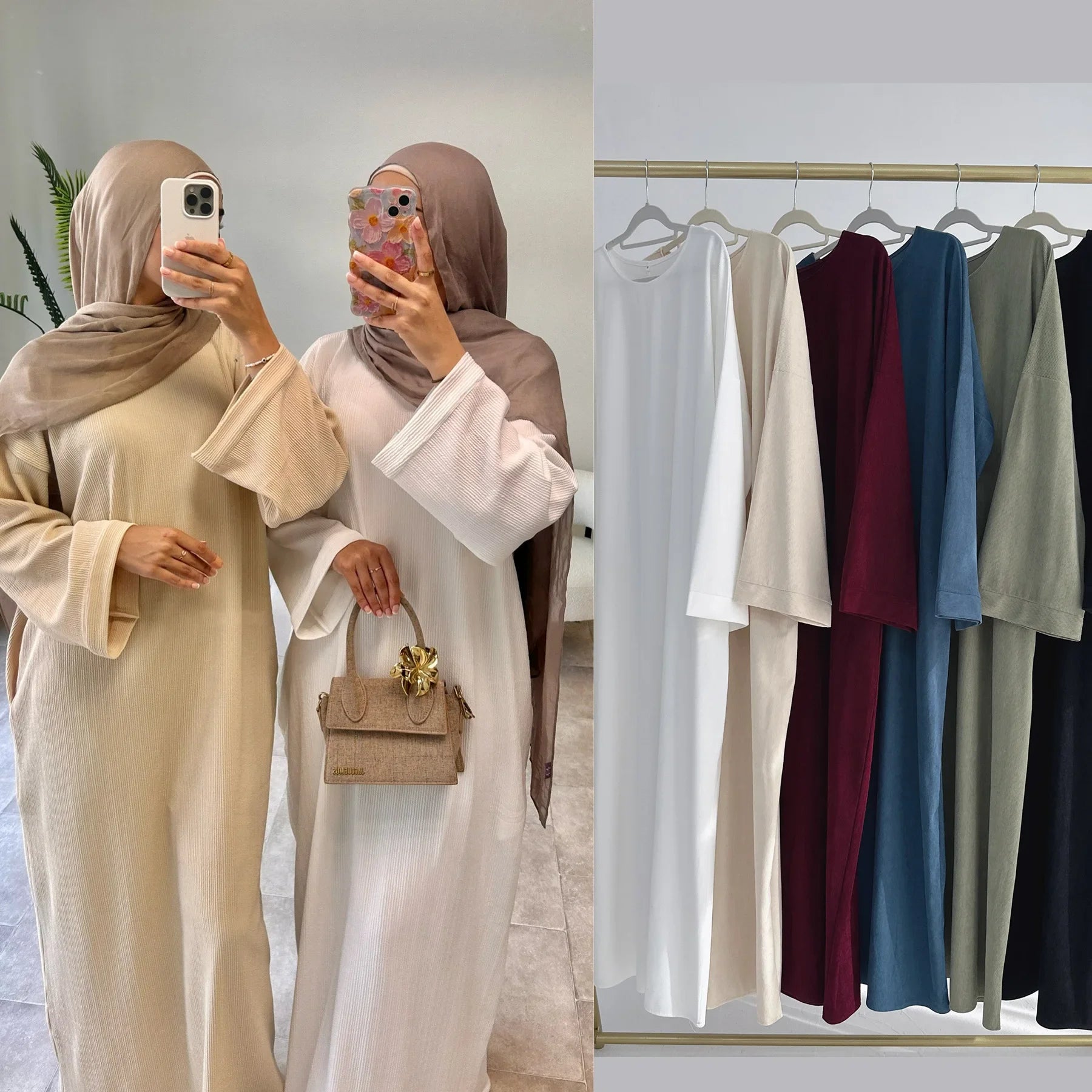 Corduroy Abaya Winter Dress