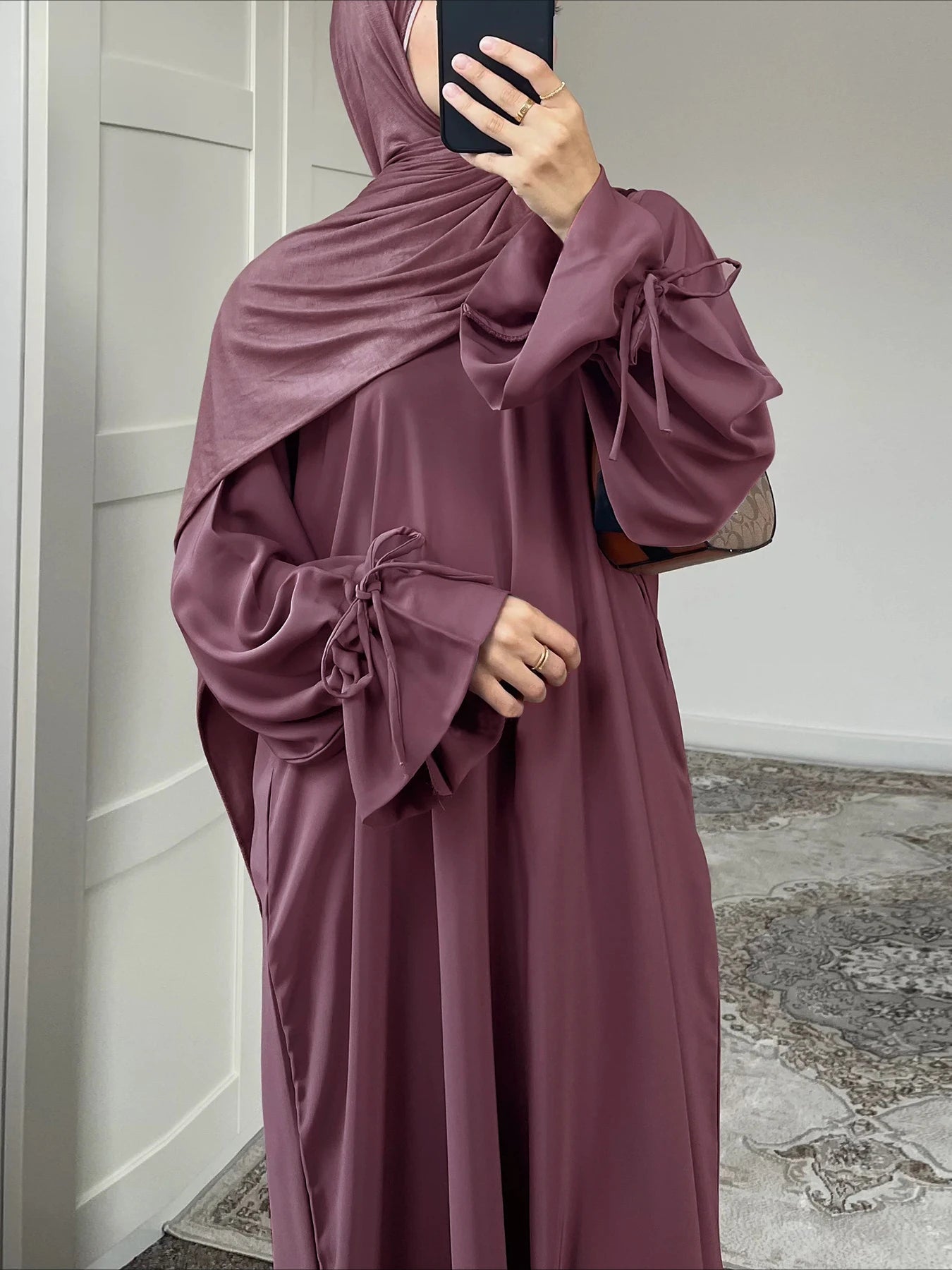 Abaya Bow Kaftan Dress