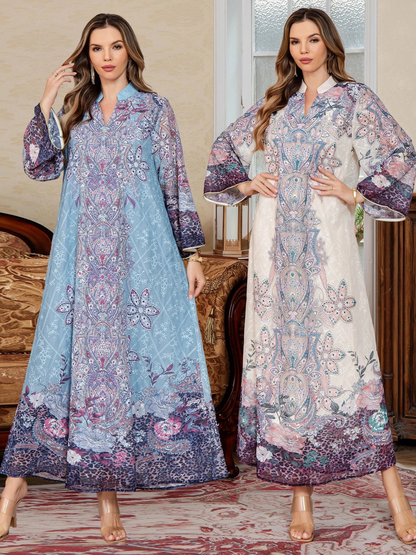 Print Dubai Abaya Dress