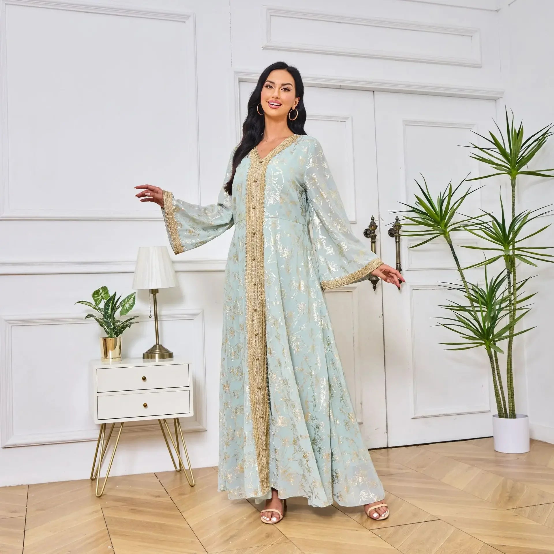 Beaded Dubai Abaya Dress