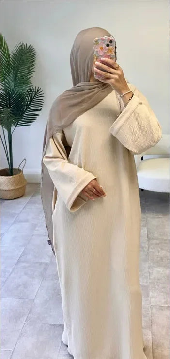 Corduroy Abaya Winter Dress