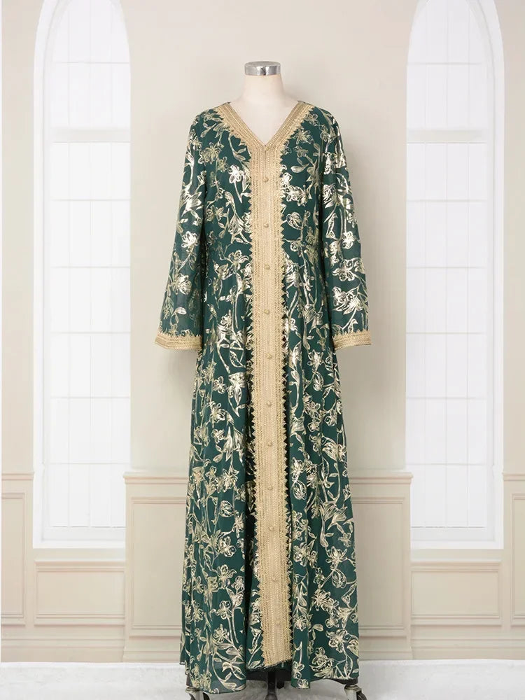 Beaded Dubai Abaya Dress
