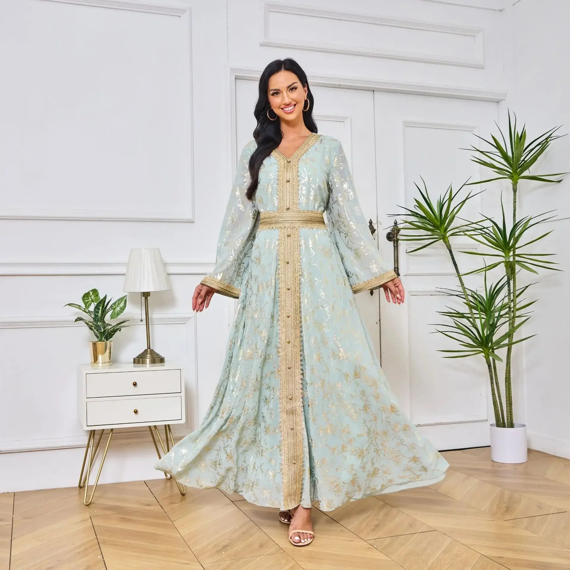 Beaded Dubai Abaya Dress