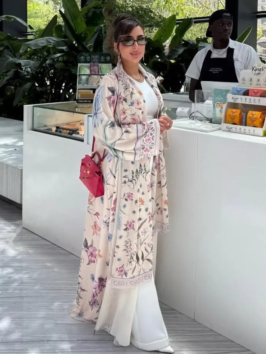 Open Cardigan Abaya Dress