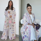 Open Cardigan Abaya Dress