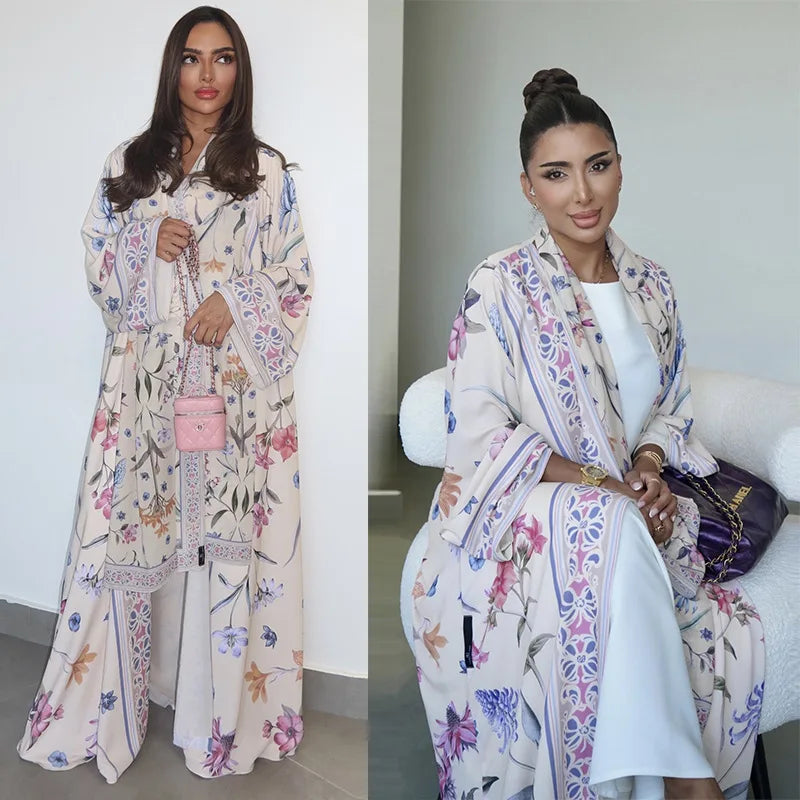 Open Cardigan Abaya Dress