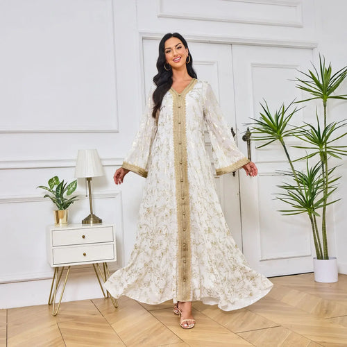 Beaded Dubai Abaya Dress